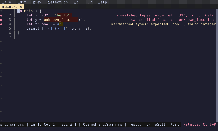 Inline Diagnostics demo