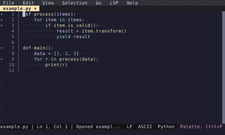 Whitespace Indicators demo