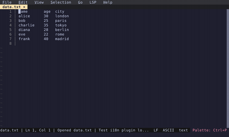 Block selection demo
